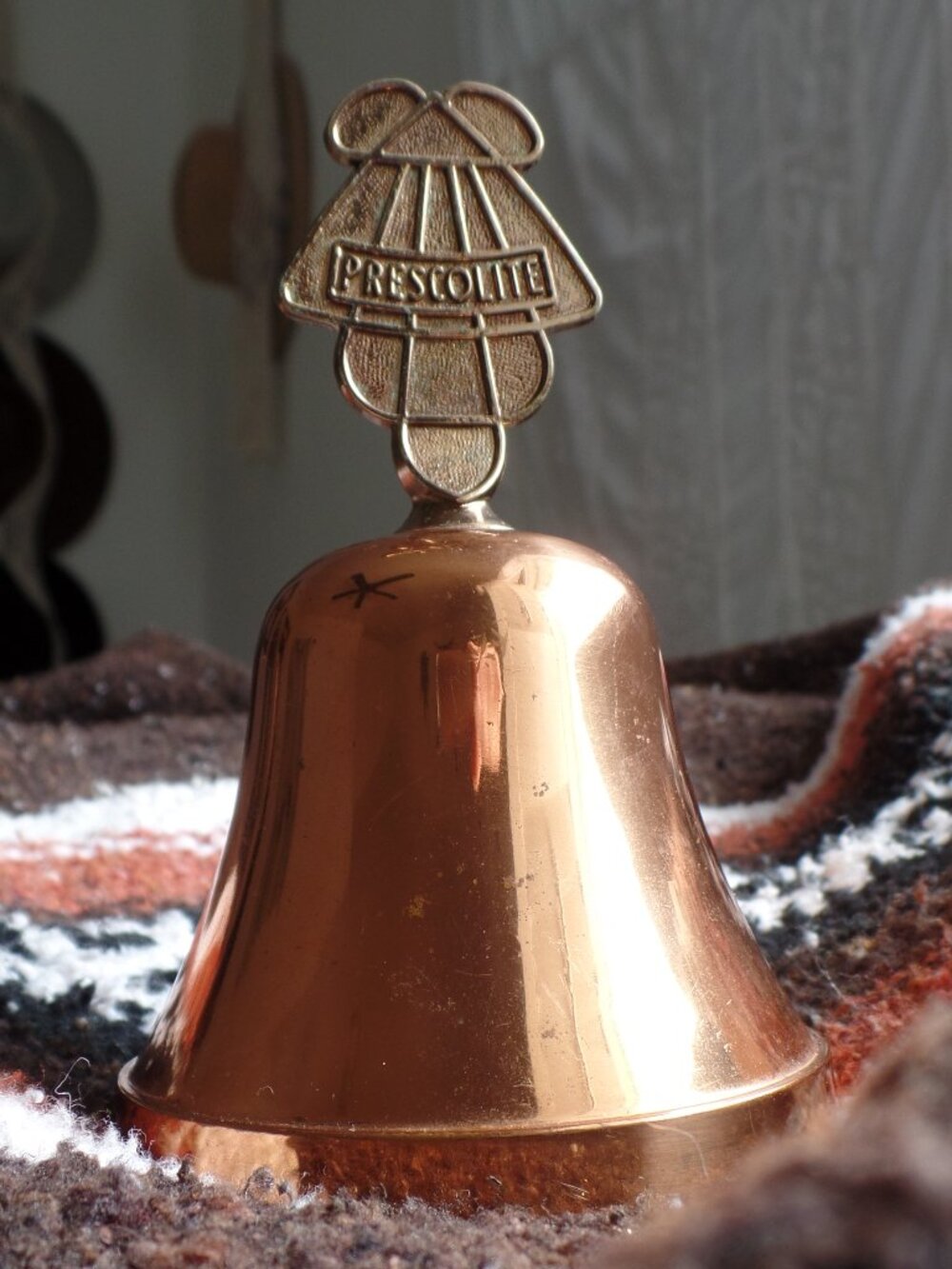 Vintage PRESCOLITE  Advertising Copper Bell Hand Held